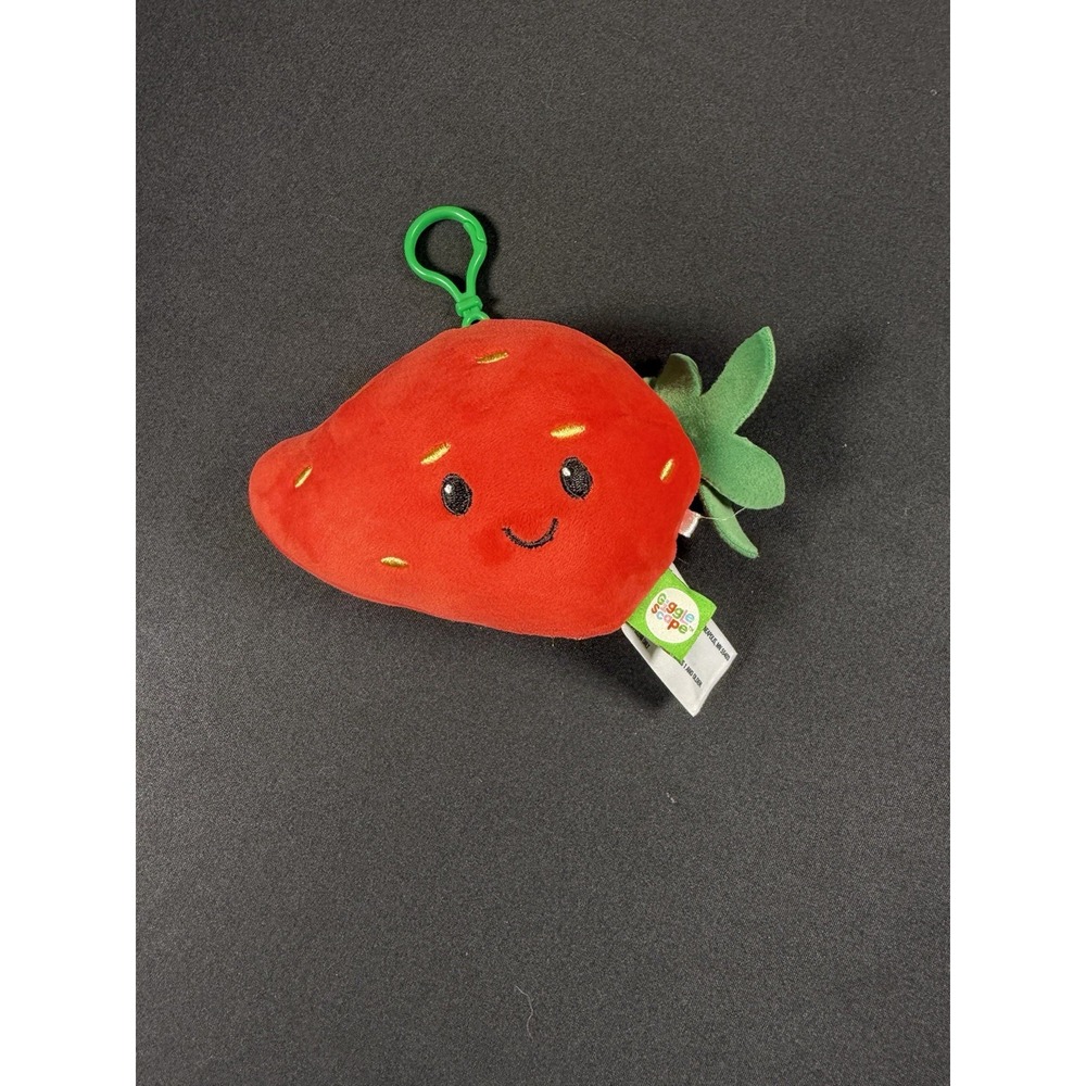 2025 Giggle Scape Plush Strawberry Clip-On Backpack Keychain